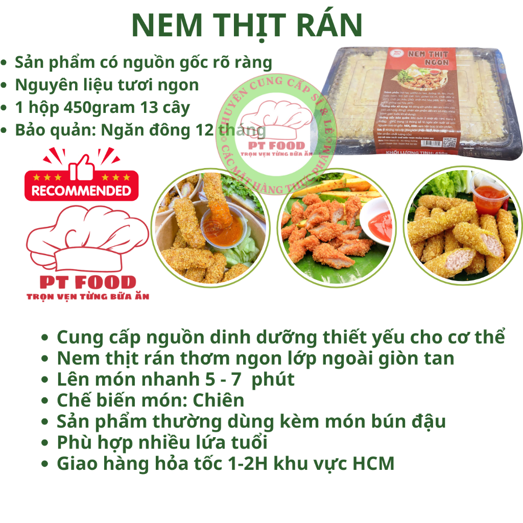 Nem Thịt Rán/Nem Chua Rán – Đậm Đà Hương Vị Hà Nội  [Giao Hỏa Tốc HCM]