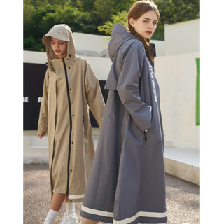 Áo mưa măng tô có phản quang unisex chống thấm giữ ấm áo mưa măng tô vải dù hàng qc cao cấp mũ liền