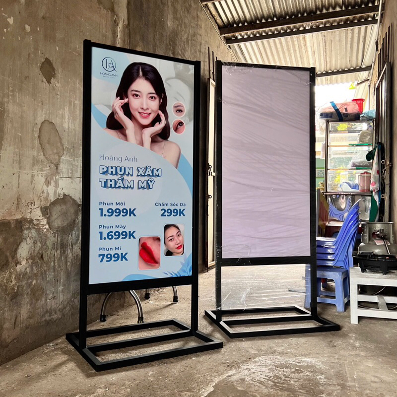 KHUNG STANDEE SẮT QUẢNG CÁO 60x150 File in 60x120 ,80x120cm