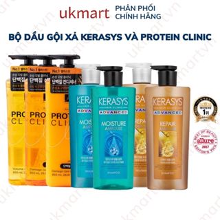 Bộ Dầu Gội Và Dầu Xả Kerasys Advanced Chăm Sóc Tóc Chắc Khỏe, Cải Thiện Tóc, Elastine Amino Protein