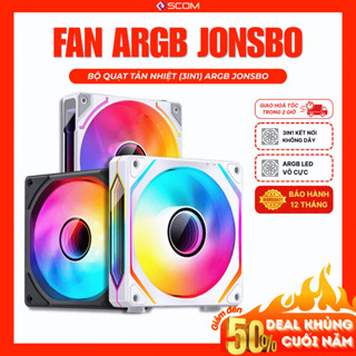 Fan tản nhiệt máy tính Jonsbo quạt làm mát ARGB vô cực 3in1 ZG-120 ZK-120 ZL-120 ZH-120 đảo chiều
