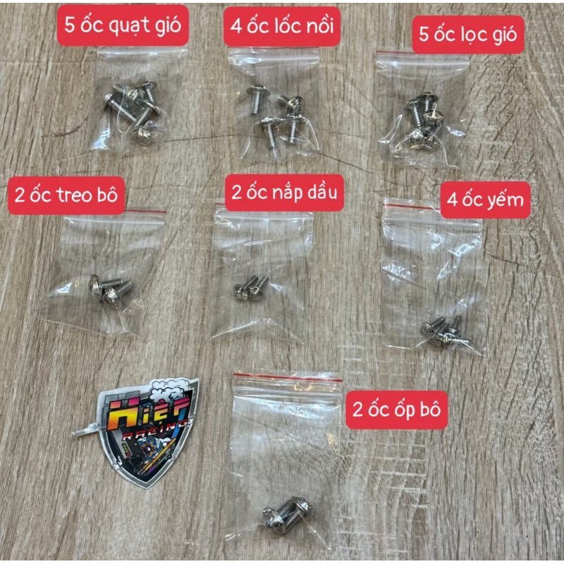 Full ốc salaya gắn dàn áo xe vision các đời từ 2014-2024