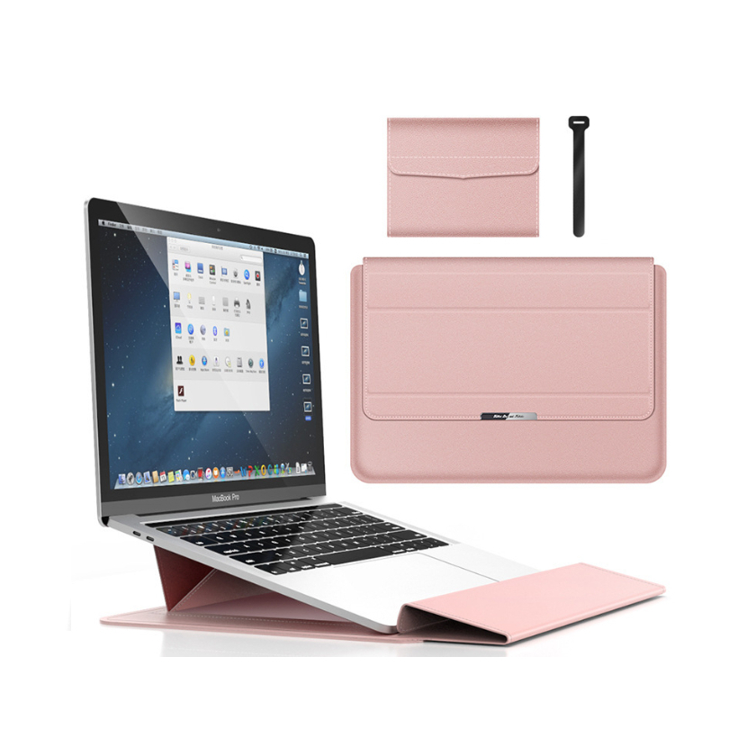 Bao da macbook laptop 3in1 kê tản nhiệt, kê cổ tay, đựng chống sốc DIGIMIX từ da PU chống nước.