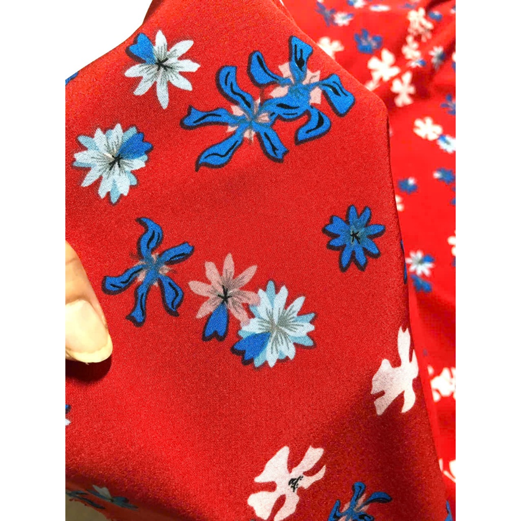 A623 - Vải Đũi lụa hoạ tiết (0.8m x 1.5m), co dãn