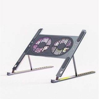  Giá Đỡ Để Laptop Digimix Từ Nhôm Gấp Gọn Tản Nhiệt 2 Quạt Led Làm Mát Máy Tính Xách Tay P11F 