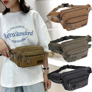 Túi đeo bụng nam, nữ chất liệu vải dày bền chống trầy xước, có nhiều ngăn tiện dụng  TUI-