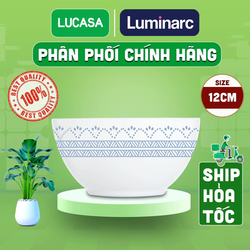 Bộ 6 Chén Thủy Tinh Luminarc Diwali Geomatric Blue 12cm - BOL6535 | Phân Phối Chính Hãng