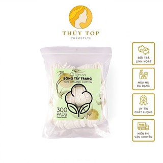 Bông Tẩy Trang Cao Cấp Tâm An Bịch 300 Miếng 100% Organic Cotton