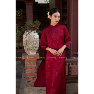 Áo dài cách tân nữ, Áo dài Tết, Áo dài nữ thiết kế chất lụa vân chìm cao cấp ÁO DÀI HOÀNG