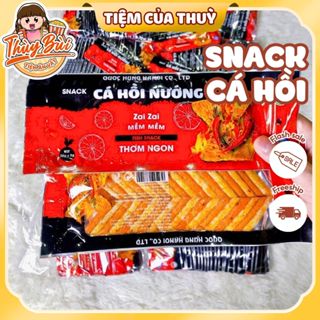 Bịch 30 Gói Cá Hồi Nướng Snack Hiệu Dưa Hấu Đỏ, Cay Cay đồ ăn vặt, Tiệm ăn vặt Thuỳ Bùi