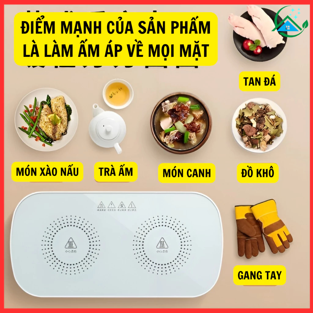 Mâm hâm nóng thức ăn - khay giữ ấm thức ăn giúp thức ăn luôn đc hâm nóng khi ăn ( ms 420)