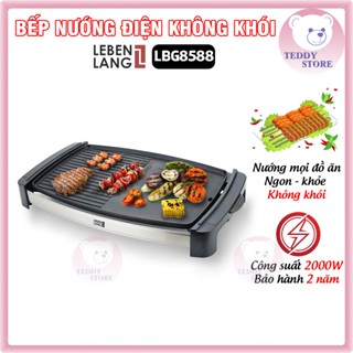  Bếp Nướng Điện Không Khói Lebenlang LBG8588 Công Suất 2000W Nướng 2 Ngăn Có Khay Hứng Dầu 
