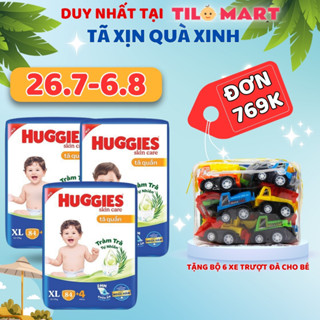 [SIÊU NHIỀU MIẾNG] Tã/Bỉm quần Huggies Tràm Trà Tự Nhiên SKINCARE Mega Jumbo các size M106/L104/XL88/XXL80