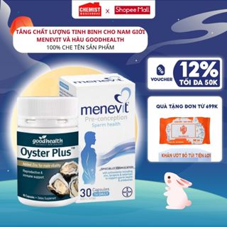[ Che tên sản phẩm ] Bổ tinh trùng Menevit và tinh chất hàu tăng chất lượng tinh trùng, cải thiện sức khỏe nam giới