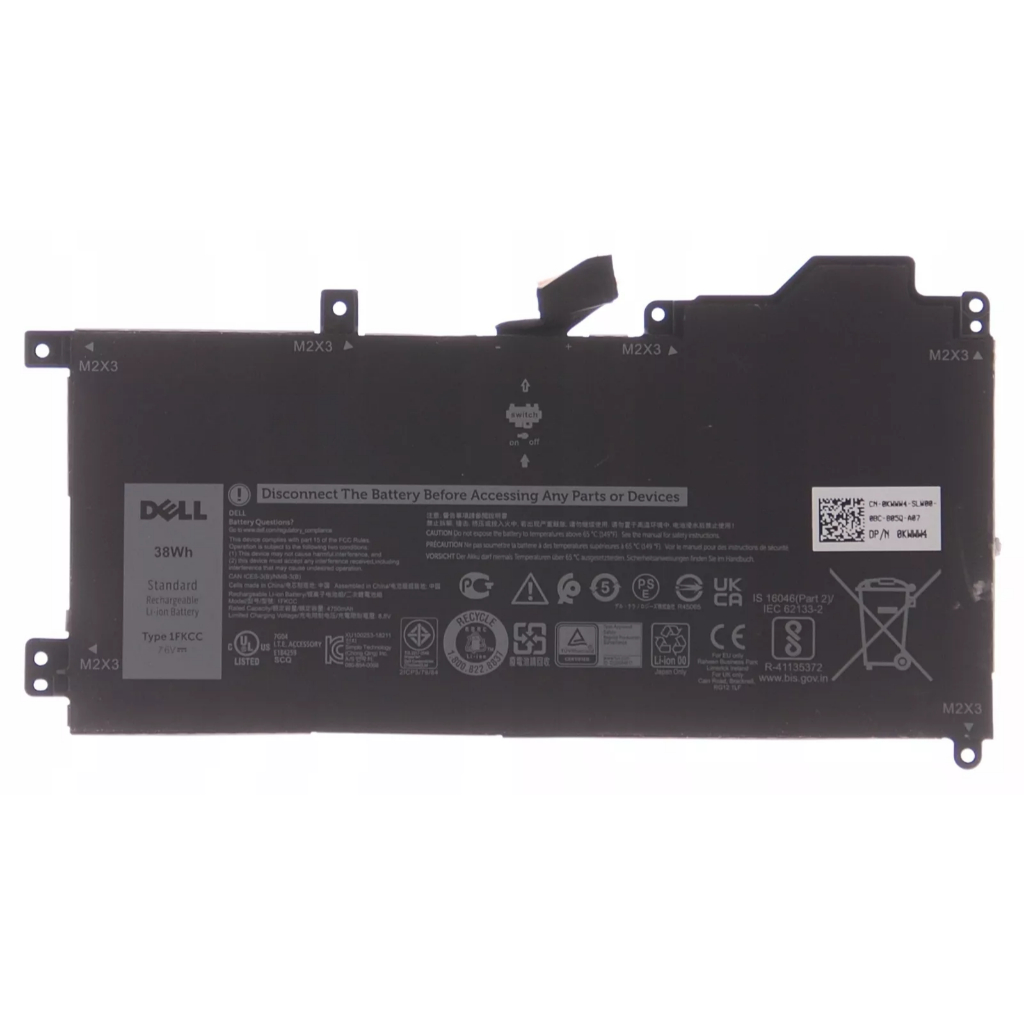 PIN [ZIN] DELL LATITUDE 7200 7210 2-IN-1 38Wh 7.6V 1FKCC BATTERY