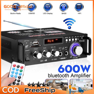 Amply Bluetooth Mini công suất lớn BT-298A 600W kết nối USB, audio, thẻ nhớ... 220v 12V DC