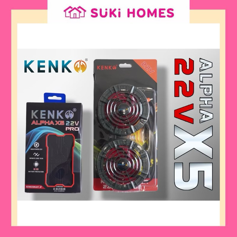 Bộ pin quạt kenko alpha x5 22v 2024, siêu êm, bền bỉ, chống va đập, chống nước.