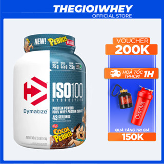 Iso 100 Dymatized 2.3kg Whey Protein Hydrolyzed Bột Sữa Tăng Cơ Giảm mỡ Cho Dân tập Gym