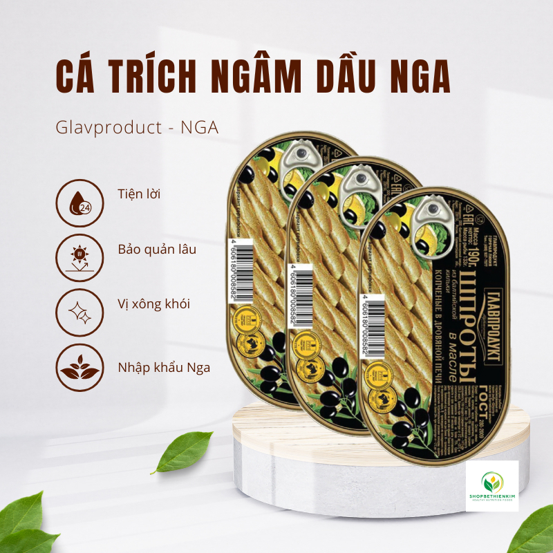 Cá trích Baltic ngâm dầu 190g (nhập khẩu Nga)