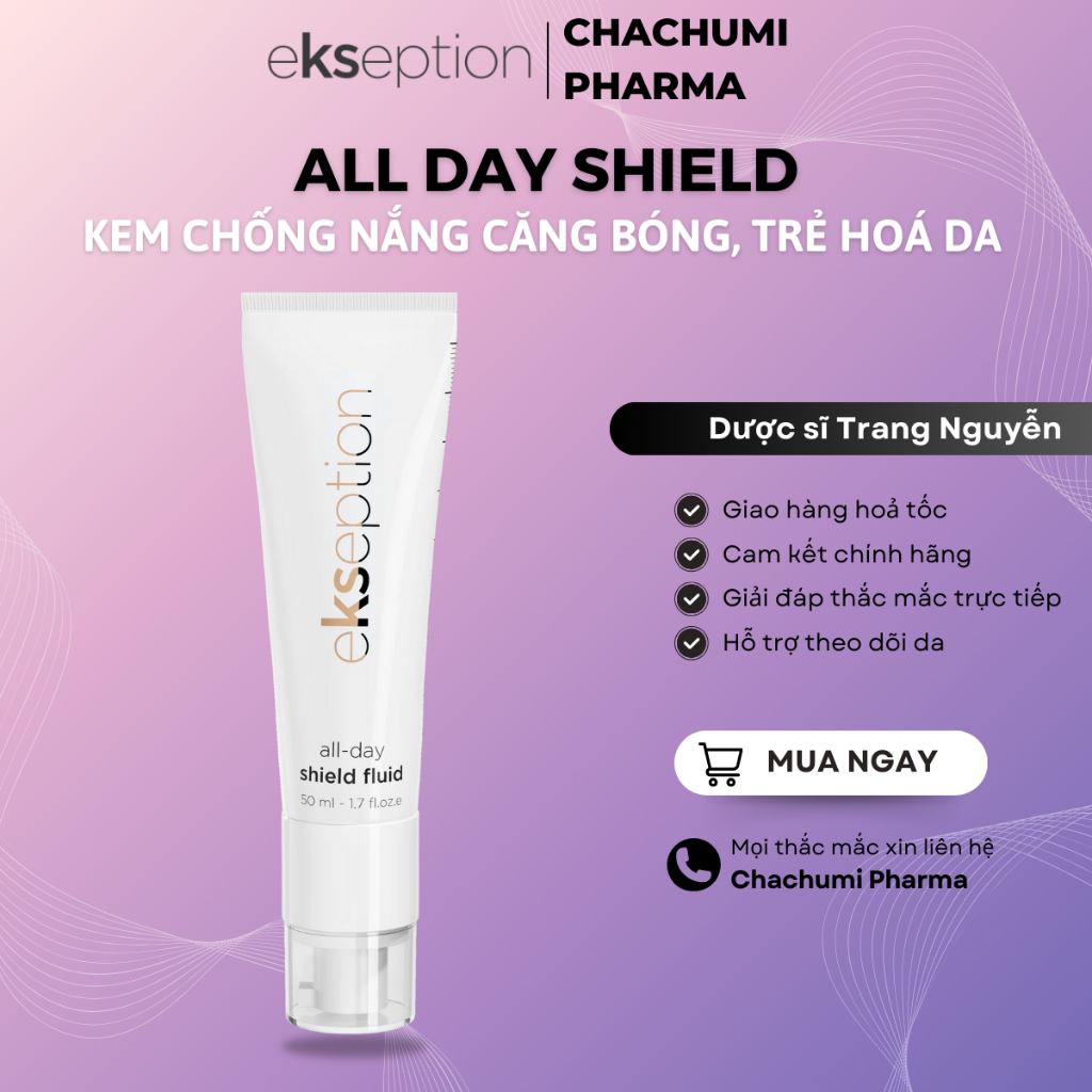 Kem Chống Nắng Ekseption Căng Bóng, Trẻ Hóa Da Ekseption All Day Shield SPF50 50ml