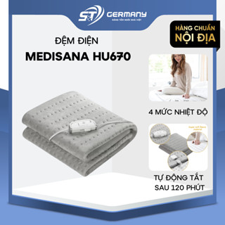 Đệm Điện Medisana HU670 Nội Địa Đức, Đệm Sưởi Lông Cừu Siêu Mềm 4 Chức Năng An Toàn Sử Dụng GST ELECTRONIC 160012