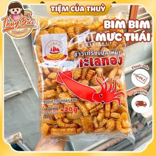 Bánh Snack Bim Bim Mực Thái Lan TALAETHONG Gói Lớn 220G Truyền Thống/Rong Biển, đồ ăn vặt