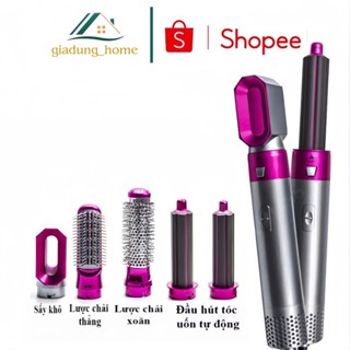 Máy sấy uốn tóc 5 trong 1 PTLUXURY Máy uốn tóc tự động đa chức năng sấy tóc, uốn tóc và duỗi tóc tiện lợi