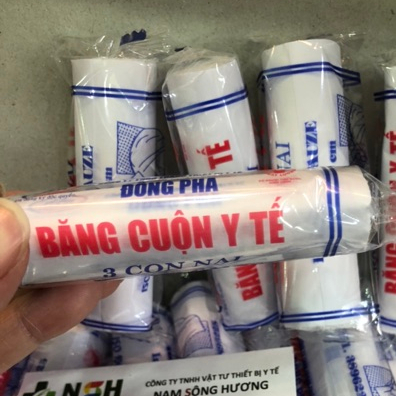 Combo 5 cuộn gạc y tế Gạc cuộn y tế Đông Pha 3 con Nai, Băng cuộn y tế gói 1 cuộn băng bó vết thương