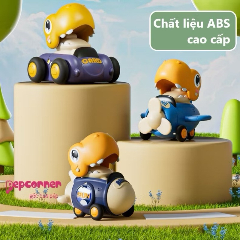 đồ chơi xe đua khủng long ấn cót tự động chạy không cần pin an toàn cho bé hkm enfa🎈🎈freeship🎈🎈Hkm e