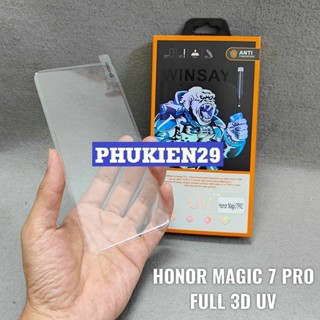 [HONOR MAGIC 7 PRO] Dán kính cường lực UV FULL màn FULL keo 3D Glass Pro+ 9H