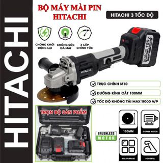 Bộ Máy Mài 2 Pin HITACHI - Hàng Chuẩn Lõi Đồng - Có 3 Mức Chỉnh Tốc - Chân Pin Phổ Thông M21