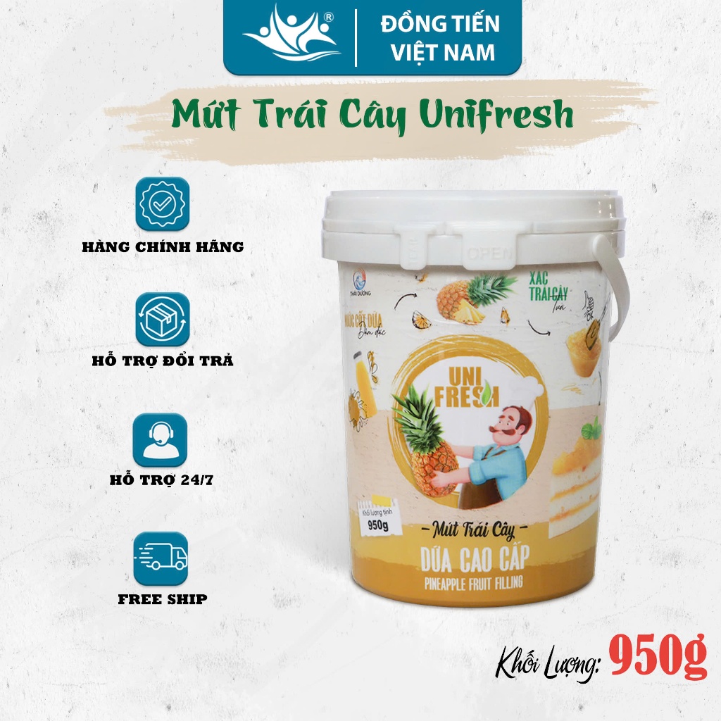 MỨT TRÁI CÂY VỊ THƠM(DỨA)-PINEAPPLE-UNIFRESH