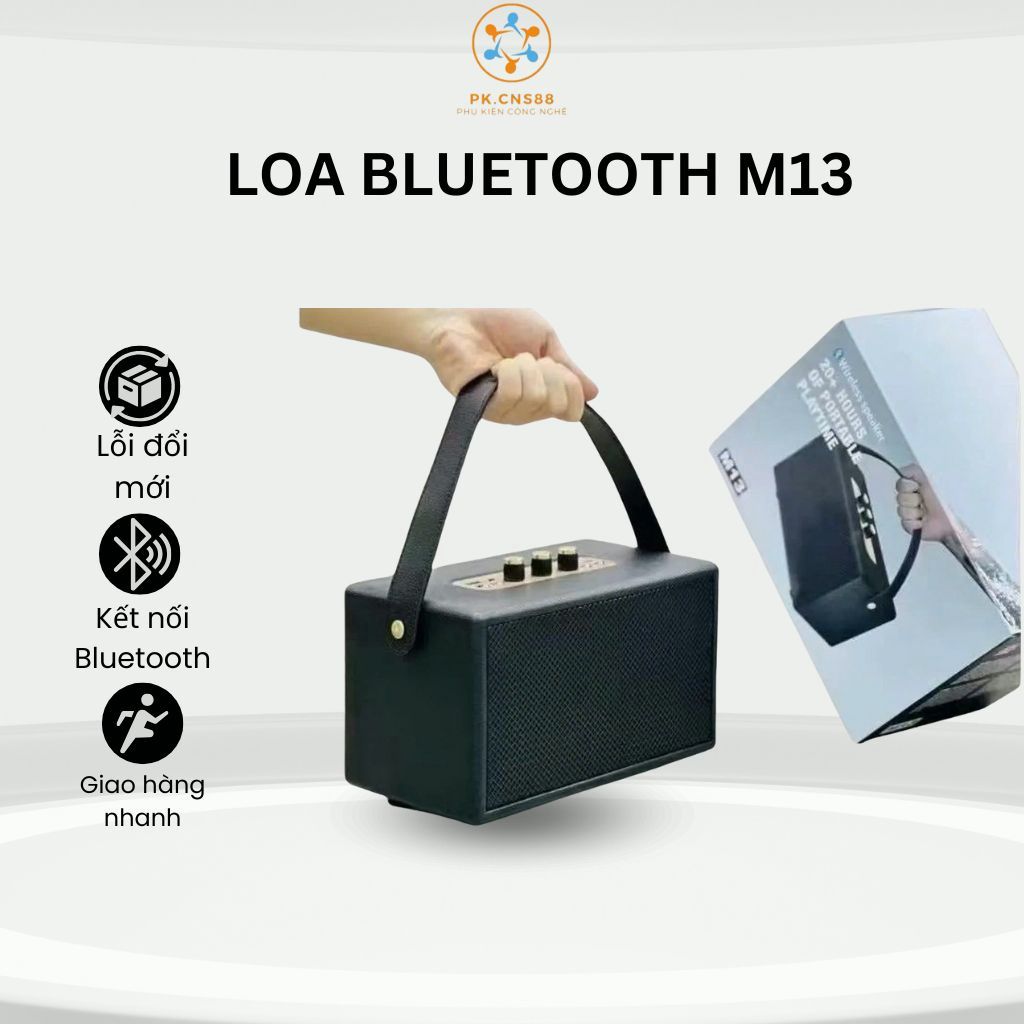 Loa bluetooth M13 công suất lớn, loa bluetooth bass mạnh pin trâu, loa bluetooth mini âm thanh 3D