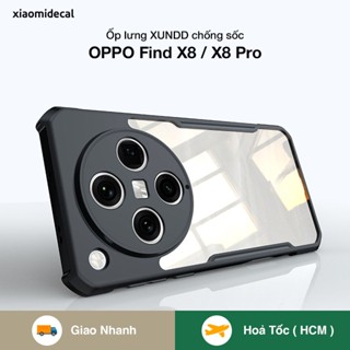 Ốp lưng XUNDD OPPO Find X8 / X8 Pro mặt lưng trong viền TPU chống sốc