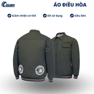 Áo điều hòa cao cấp chống tia UV, áo bảo hộ lao động có quạt thoáng khí chính hãng,Áo điều hòa chống nắng pin 50000mAh
