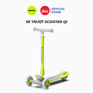 Xe trượt scooter cho bé Cooghi Q1, 3-10 tuổi, bánh LED phát sáng, gấp gọn, siêu nhẹ