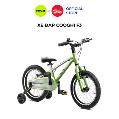 Xe đạp cho bé Cooghi F3, khung nhôm 6061 siêu nhẹ 1.75kg, có bánh phụ
