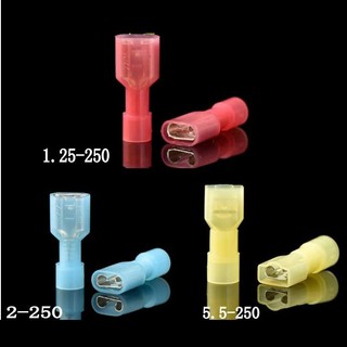 Đầu cos ghim dẹp cặp đực hoặc cái 50cái💥cosse cút âm dương bằng đồng bấm nối dây điện, cốt cắm tụ ắc quy MDFN FDFN