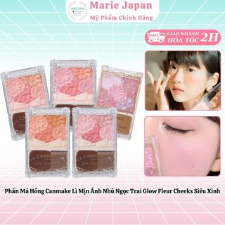  Phấn Má Hồng Canmake Lì Mịn Ánh Nhũ Ngọc Trai Glow Fleur Cheeks Siêu Xinh Nhật Bản 6.3g 