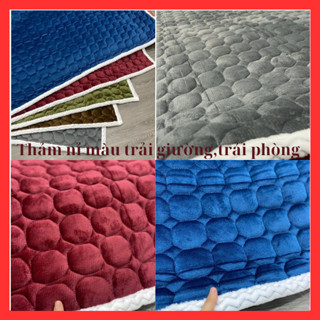  Thảm trải giường trơn mầu nỉ nhung mùa đông  kháng khuẩn cao cấp hàng loại 1 sezi 1m6,1m8,2m2 