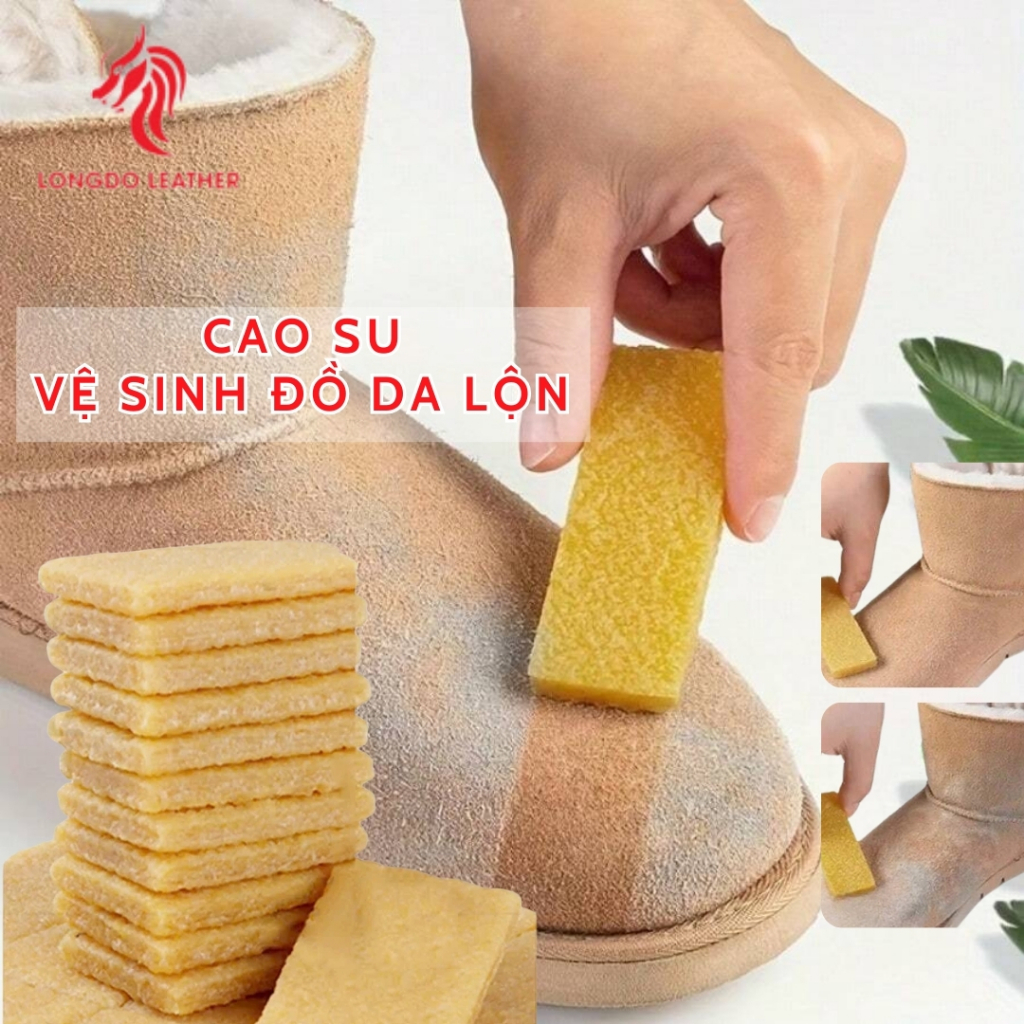 Combo 5 cao su vệ sinh da lộn, làm sạch đồ da lộn - LONGDO LEATHER