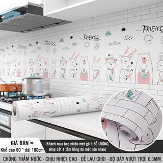 Giấy dán bếp cao cấp, decal dán bếp tráng nhôm chống thấm nước, chịu nhiệt cao