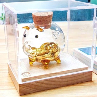   Xưởng heo đất xinh 86  Ống Đựng Tiết Kiệm Heo Đất Thủy Tinh Đựng Nhẫn Vàng Có Thể Dùng Decor Làm Quà Tặng 