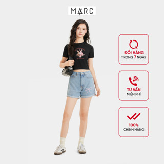 Quần Short Jean MARC FASHION Thêu Nơ Form Cơ Bản - FASJ101024