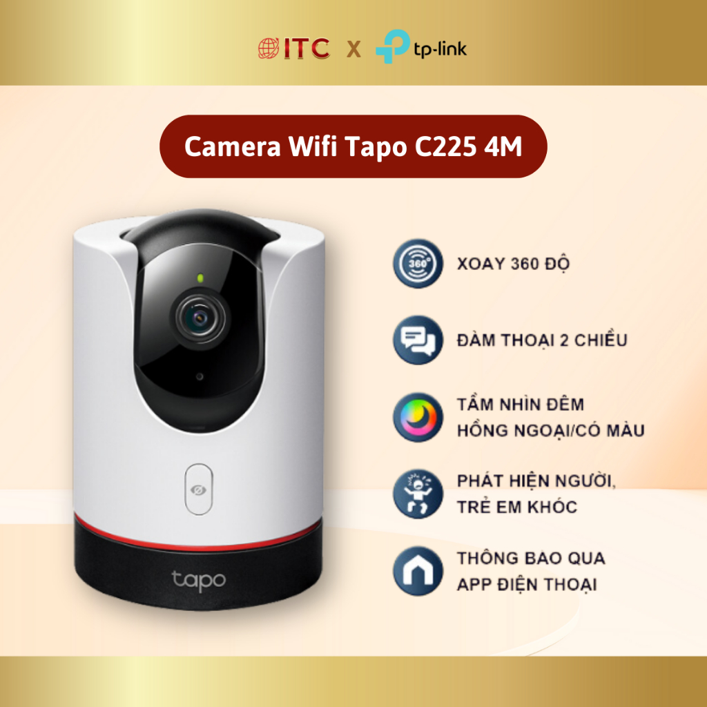 Camera WiFi A.I thông minh TP-Link Tapo C225 An Ninh Gia Đình Quay/Quét, Khả Năng Thiết Lập Vùng Riê