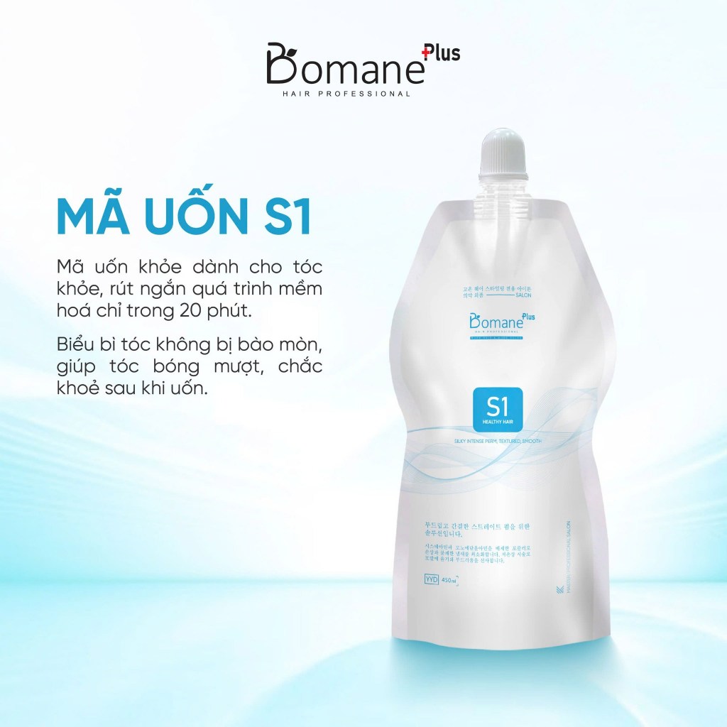 Uốn khỏe Bomane Plus Strong Curly S1 Bomane 500ml