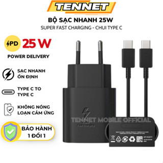 Sạc nhanh SS 25w cao cấp, Củ sạc nhanh type C 25w an toàn không nóng máy đầy pin trong 1 giờ, Cáp sạc type dài 1 mét