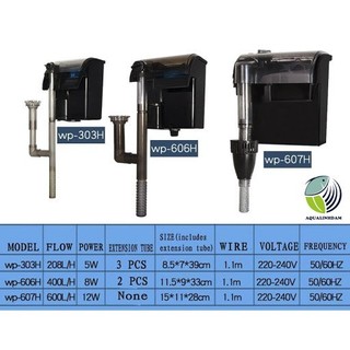 Lọc Thác Treo Thành Hồ Cá chuyên dụng SOBO WP 206H 618H, WP 628H, WP 638H RS 5000 RS 6000 RS 7000 Cho hồ cá Mimi Hồ Beta