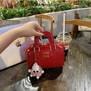 Túi trống min min quai xách {LOẠI ĐẸP} size 18cm, túi xách đeo chéo cầm tay túi hộp đeo chéo đi chơi đi làm