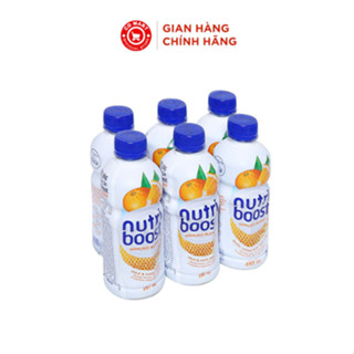 Lốc 6 chai sữa trái cây Nutri Boost hương cam/dâu/quy kem, chai 297ml
